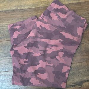 lululemon athletica Camouflage Leggings - Pink and Brown